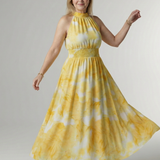 Sylin | Shromážděné Halter Midi šaty
