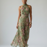 Mirelle | Shromážděné Halter Midi šaty