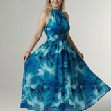 Sylin | Shromážděné Halter Midi šaty