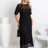 ESSENTIAL - Airlie Crochet Maxi Dress - Natural