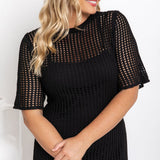 ESSENTIAL - Airlie Crochet Maxi Dress - Natural