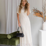 ESSENTIAL - Airlie Crochet Maxi Dress - Natural