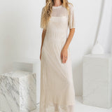 ESSENTIAL - Airlie Crochet Maxi Dress - Natural