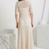 ESSENTIAL - Airlie Crochet Maxi Dress - Natural