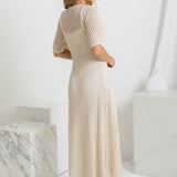 ESSENTIAL - Airlie Crochet Maxi Dress - Natural