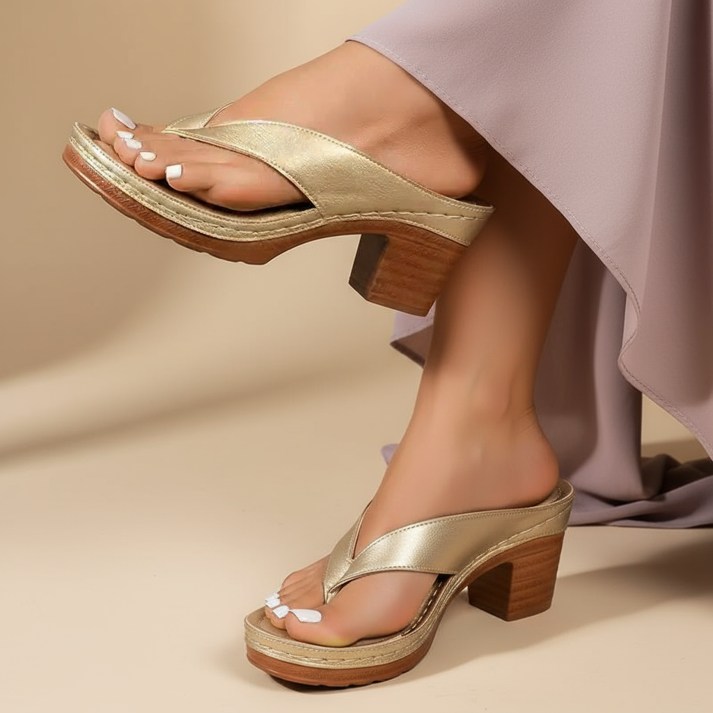 Maeve™ | Elegantní uvolněné sandály na blokovém podpatku