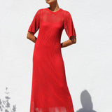 ESSENTIAL - Airlie Crochet Maxi Dress - Natural