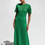 ESSENTIAL - Airlie Crochet Maxi Dress - Natural