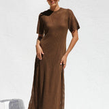 ESSENTIAL - Airlie Crochet Maxi Dress - Natural