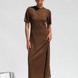 ESSENTIAL - Airlie Crochet Maxi Dress - Natural