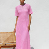 ESSENTIAL - Airlie Crochet Maxi Dress - Natural