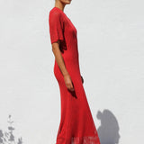 ESSENTIAL - Airlie Crochet Maxi Dress - Natural