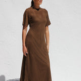 ESSENTIAL - Airlie Crochet Maxi Dress - Natural