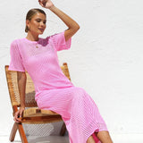 ESSENTIAL - Airlie Crochet Maxi Dress - Natural