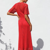 ESSENTIAL - Airlie Crochet Maxi Dress - Natural