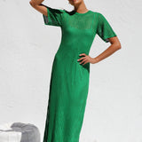 ESSENTIAL - Airlie Crochet Maxi Dress - Natural