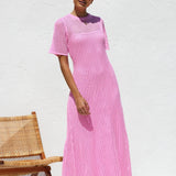 ESSENTIAL - Airlie Crochet Maxi Dress - Natural