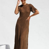 ESSENTIAL - Airlie Crochet Maxi Dress - Natural