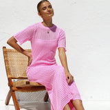 ESSENTIAL - Airlie Crochet Maxi Dress - Natural