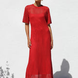 ESSENTIAL - Airlie Crochet Maxi Dress - Natural