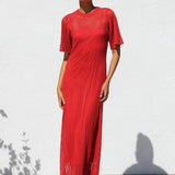 ESSENTIAL - Airlie Crochet Maxi Dress - Natural