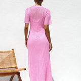 ESSENTIAL - Airlie Crochet Maxi Dress - Natural