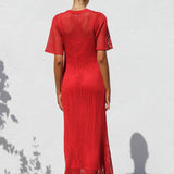 ESSENTIAL - Airlie Crochet Maxi Dress - Natural